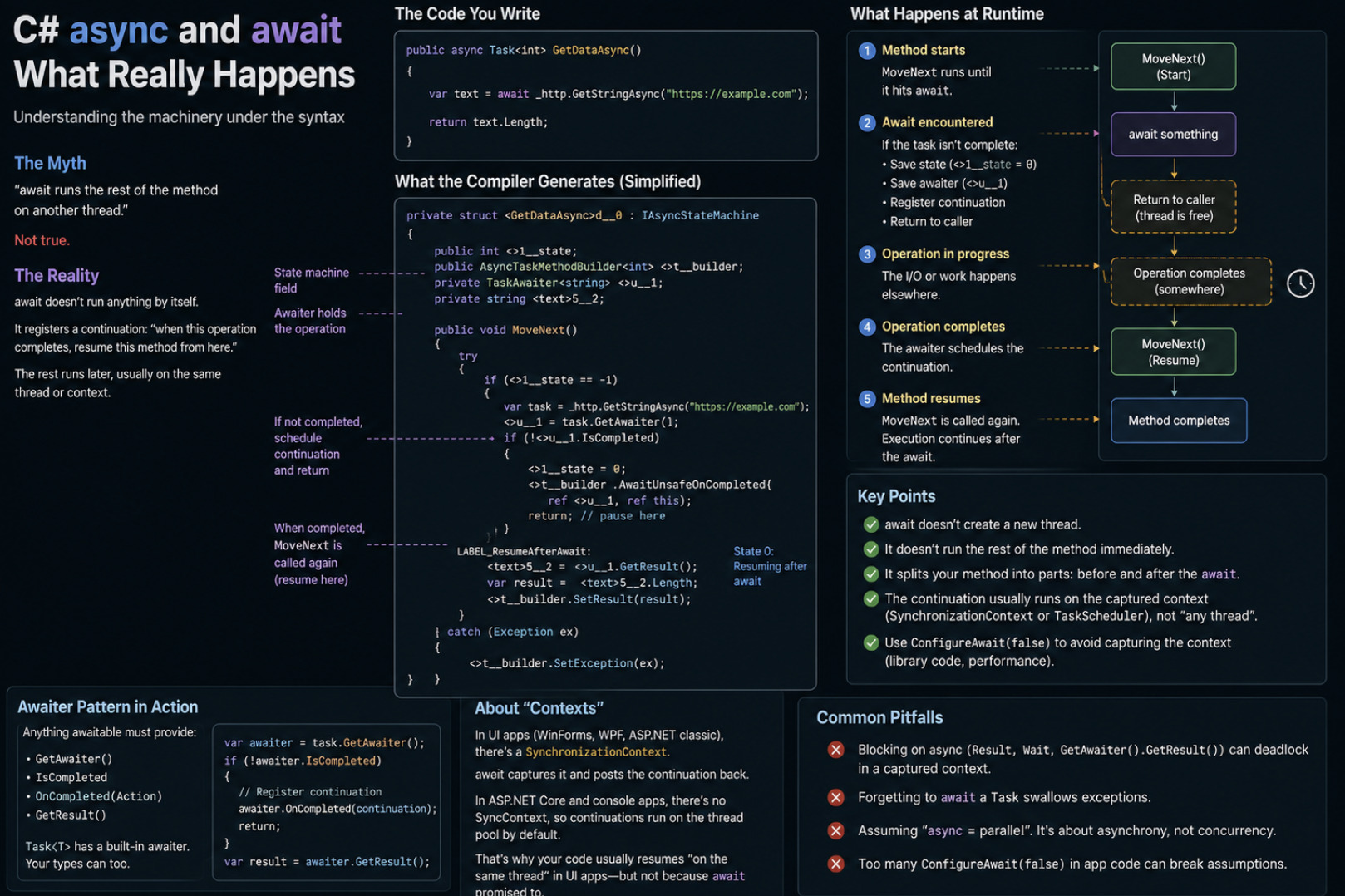 What async and await in C# Really Do Under the Hood