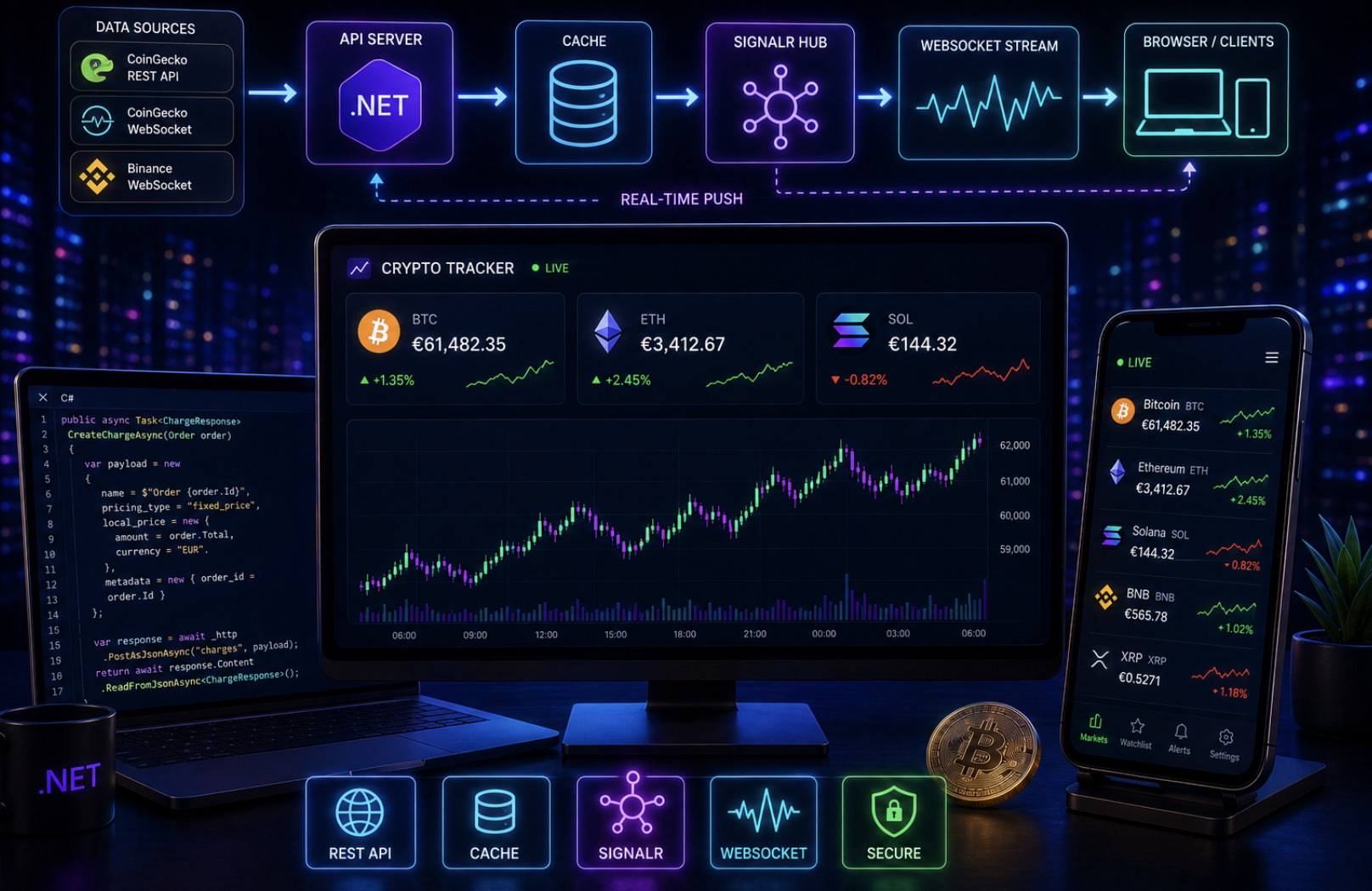 How to Build a Real-Time Crypto Price Tracker with AJAX